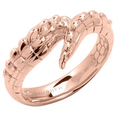 Pink Crocodile Tail Ring in 18ct Rose Gold