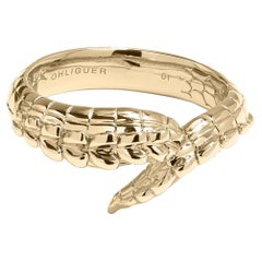 Crocodile Tail Ring in 18ct Yellow Gold