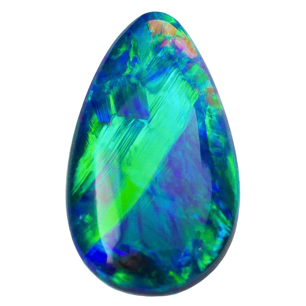 Opale noire australienne naturelle non traitée de 2,43 carats