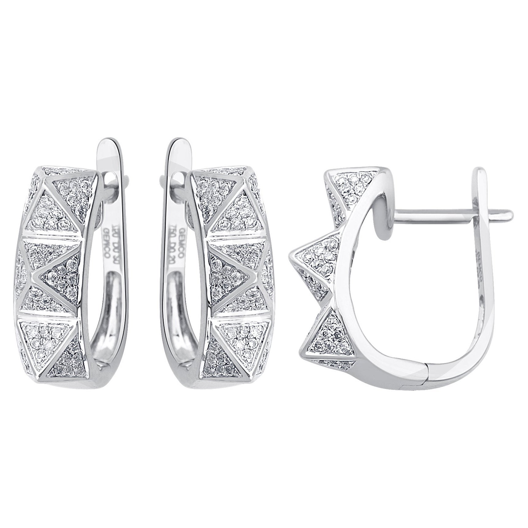 Chopard Chopardissimo 18 Karat White Gold and Diamond Earrings 83/70311002 For Sale at 1stDibs
