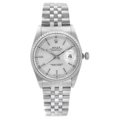 Rolex Datejust No Holes Steel Silver Dial Automatic Mens Watch 16220
