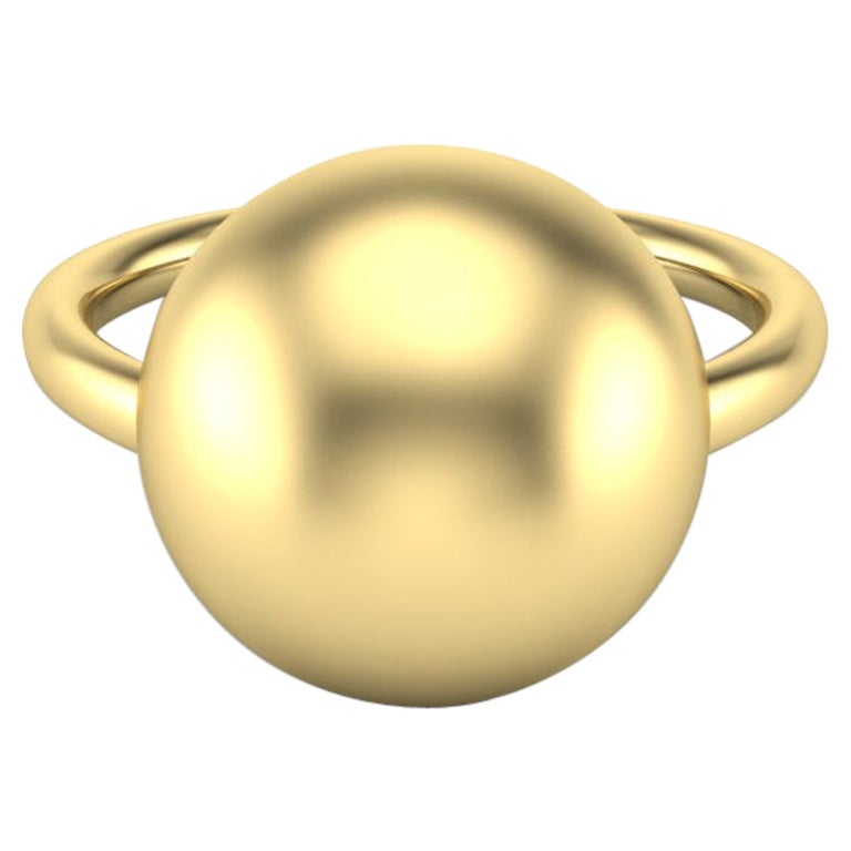 22 Karat Gold Orb Ring by Romae Jewelry Inspired by Ancient Roman Designs