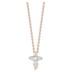 Roberto Coin Rose Gold Baby Diamond Cross 001883AXCHX0