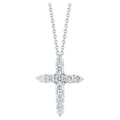 Croix Roberto Coin en or blanc et diamants 001858AWCHX0