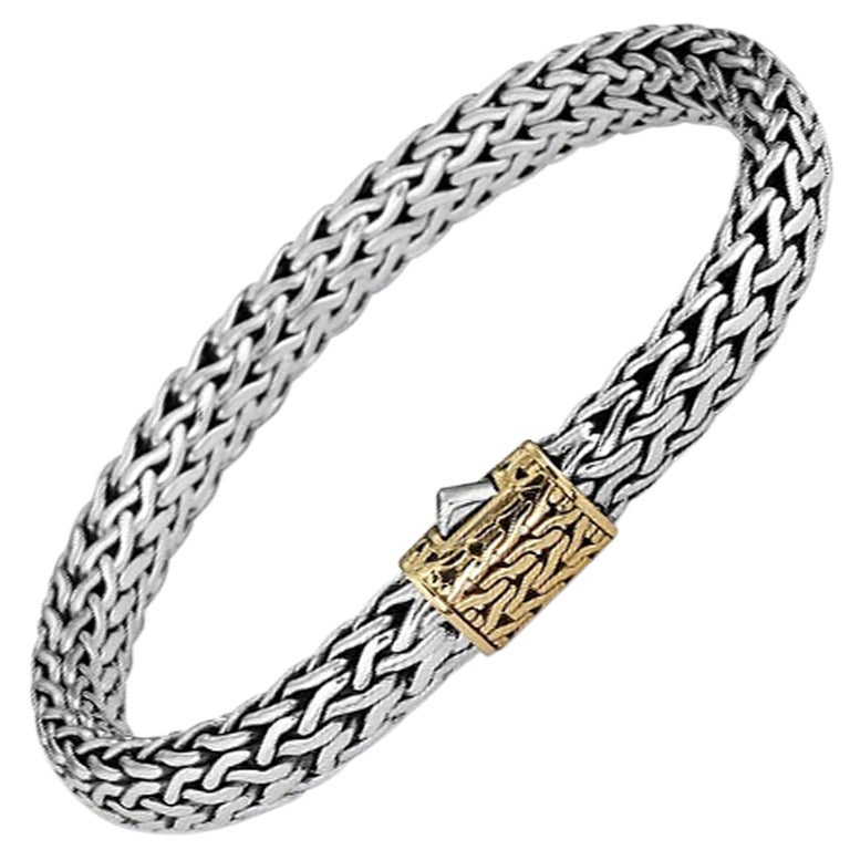 John Hardy Sterling Silver and Gold Classic Chain Bracelet BB90400GCXM