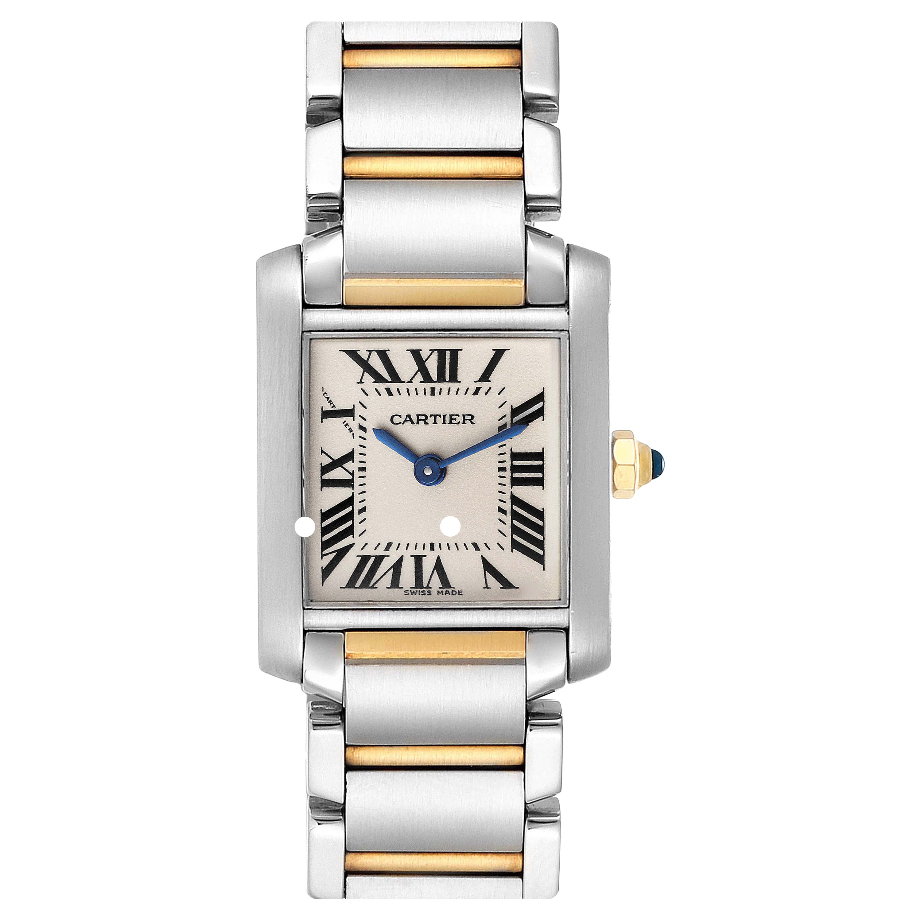 Cartier Tank Francaise Small Two Tone Ladies Watch W51007Q4 For Sale