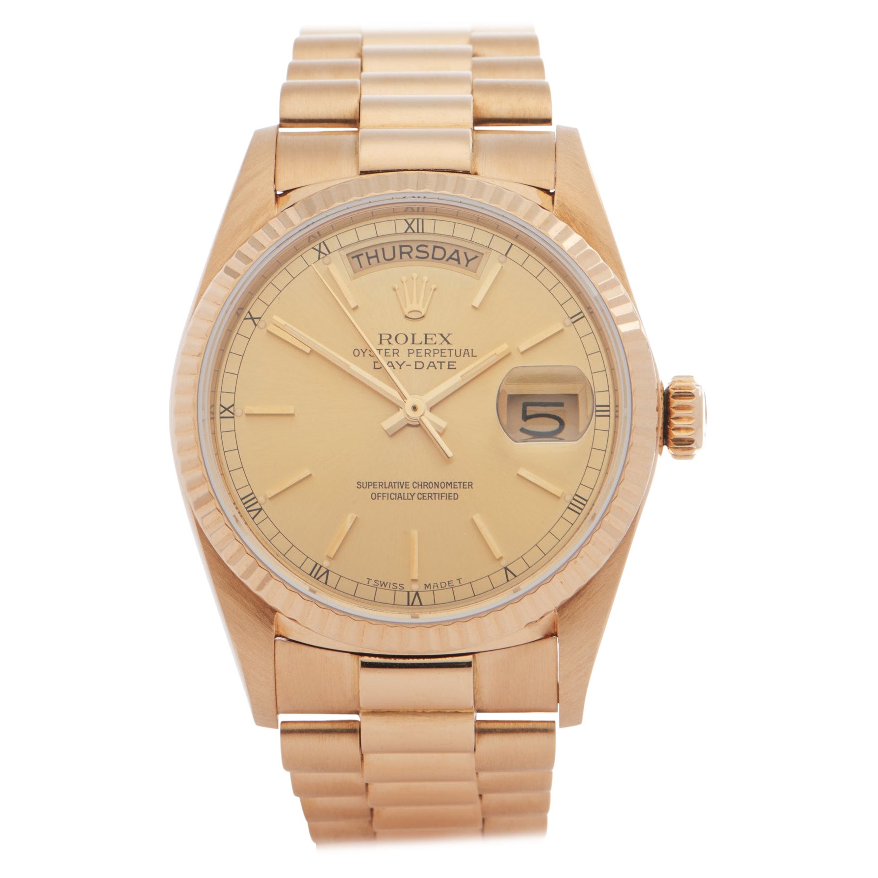 Rolex Day-Date 0 18038 Men Yellow Gold 0 Watch