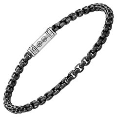 John Hardy Sterling Silver Black PVD Box Chain BM90264BLPVD