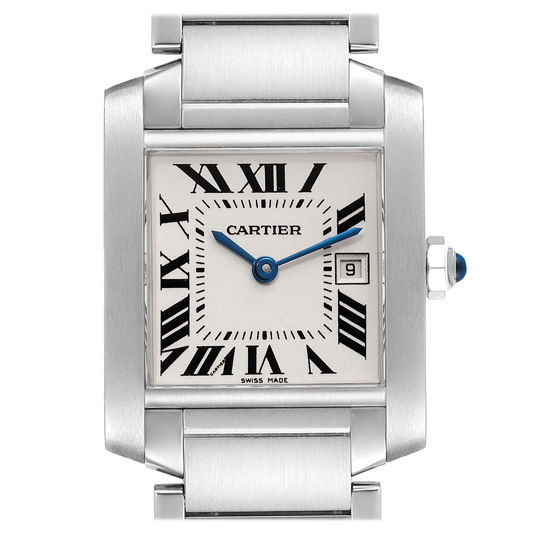 Cartier Tank Francaise Midsize Silver Dial Ladies Watch W51011Q3 For Sale