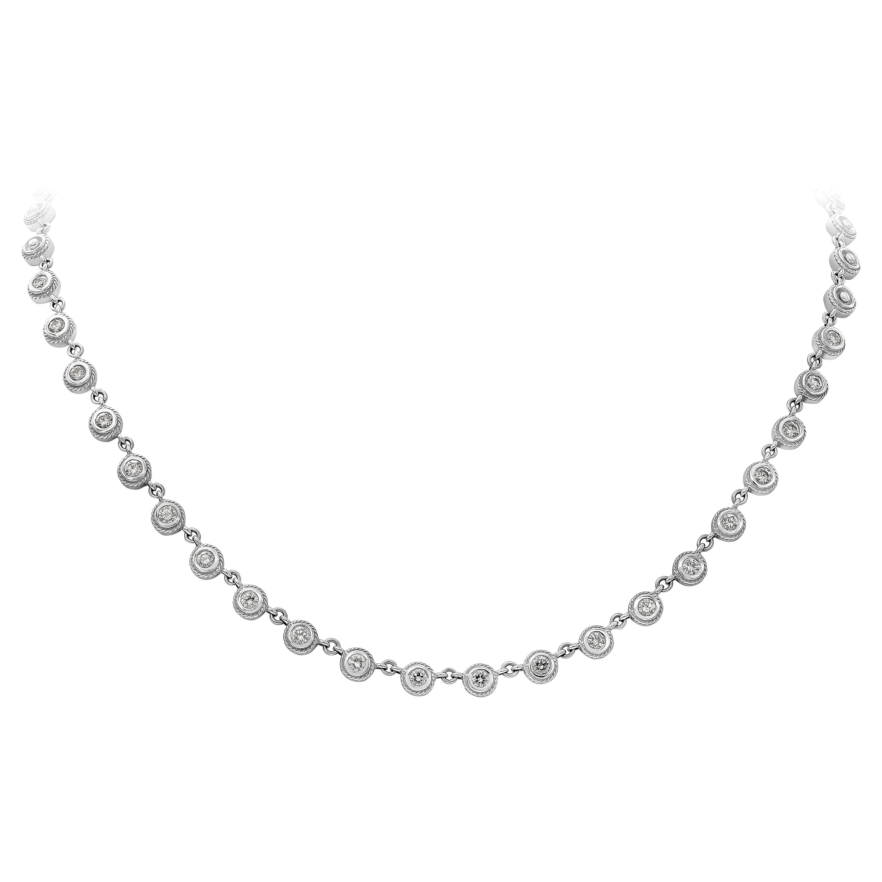 Roman Malakov, 2.03 Carat Round Diamonds by the Yard Necklace