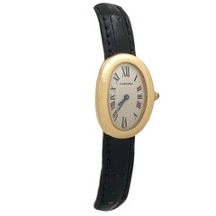Retro Cartier Baignoire Yellow Gold Mid Size Quartz Wrist Watch