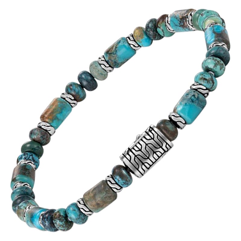 John Hardy Sterling Silver & Turquoise Bracelet BMS993251MTQ