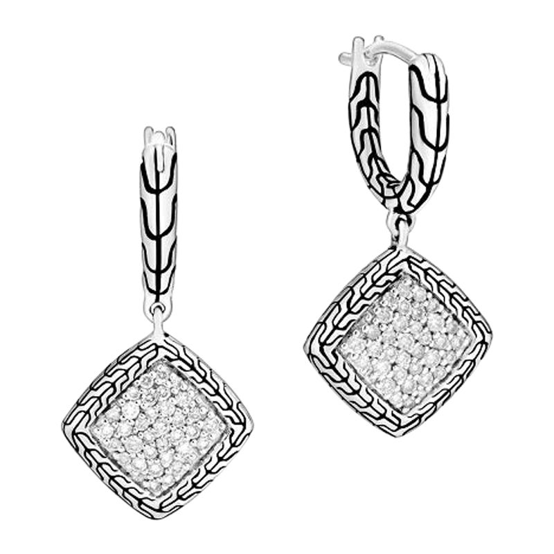 John Hardy Classic Chain Stud Earring with Diamonds EBP92372DI For Sale ...