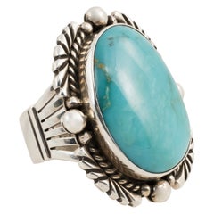 Navajo Blue Diamond Turquoise Ring