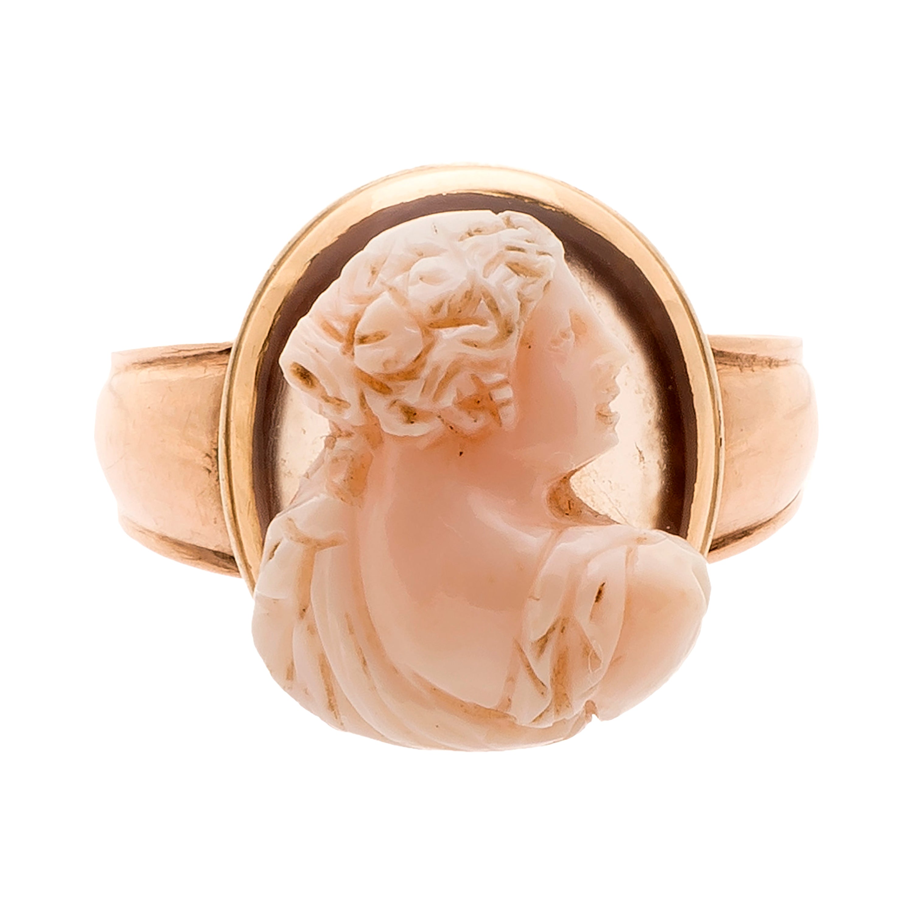 Renaissance Rose Gold Sardonyx Cameo Ring For Sale