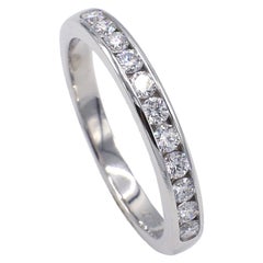 Tiffany & Co. Platinum Channel Set Diamond Wedding Band Ring