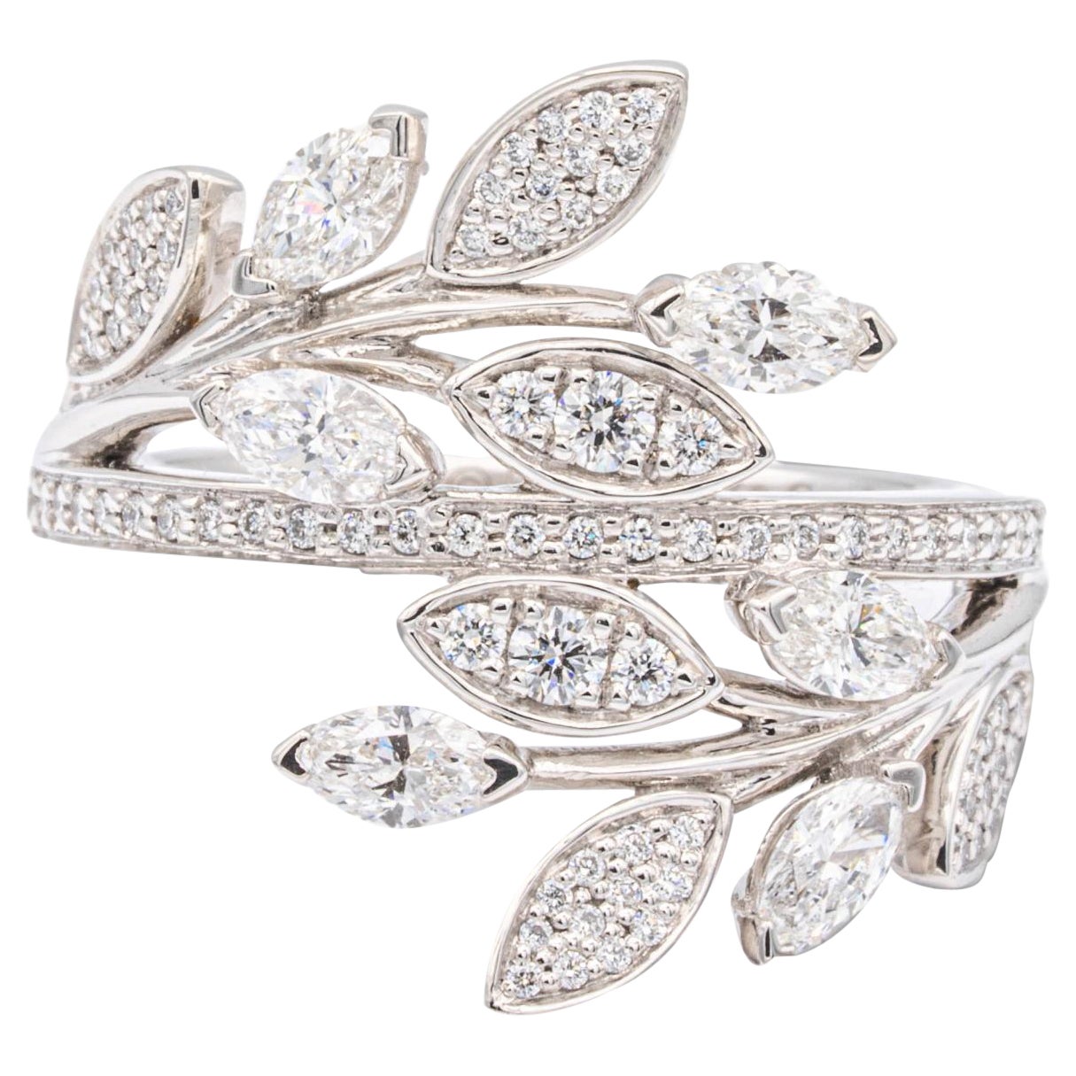 Tiffany & Co. Diamond Victoria Vine Bypass Ring in Platinum