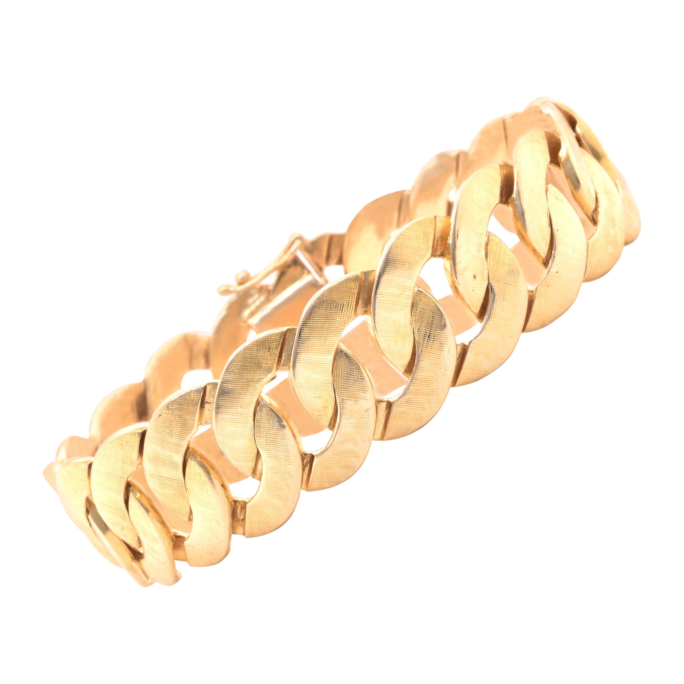 14 Karat Yellow Gold Circle Link Bracelet