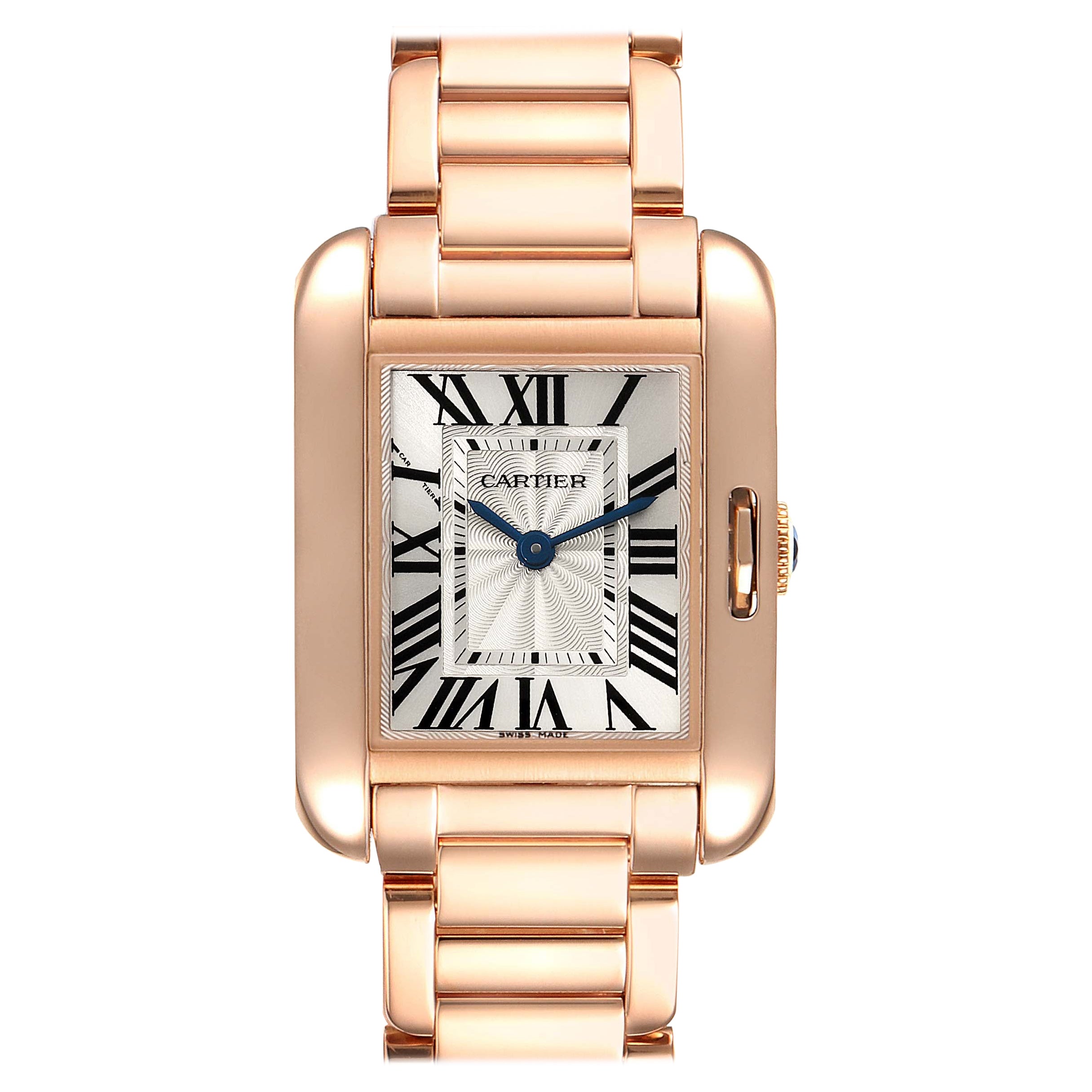 Silver Dial Rose Gold Ladies Watch 