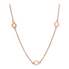 14 Karat Rose Gold Diamonds by The Yard Necklace