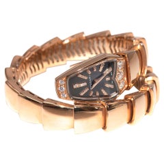 Bvlgari 18kt Rose Gold Diamond Serpenti Jewellery Watch part 1