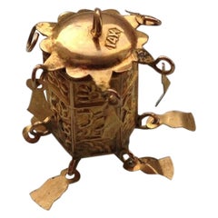 14ct 585 Gold Antique Japanese Lantern