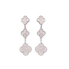 Van Cleef & Arpels Magic Alhambra White Gold & Diamond Earrings
