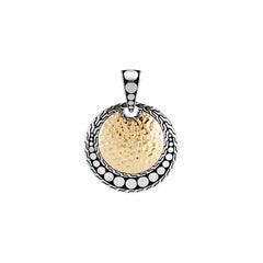 John Hardy Dot Hammered Sterling Silver & Gold Enhancer HZ30071