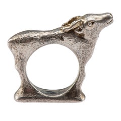 Vintage Mosheh Oved Silver Stag Ring