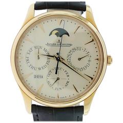 Jaeger LeCoultre Yellow Gold Master Ultra Thin Perpetual Wristwatch Ref 130252