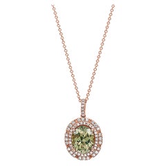 Effy 14 Karat Rose Gold Diamond & Caesarite Pendant