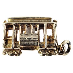 Vintage 14 Karat Yellow Gold Trolley Car Charm