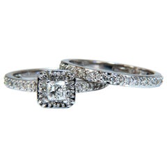 .40ct Diamond Solitaire Ring + Band 14kt Set