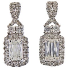 Ashoka 1.49ctw Diamond Gold Drop Earrings