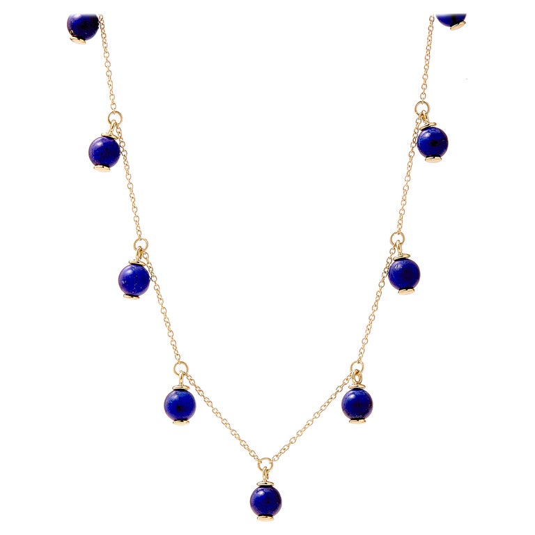 BAILYSBEADS designer Lapislazuli & Aquamarine Halskette Collier Kette Necklace