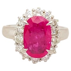 Burma Ruby Ring with Diamonds