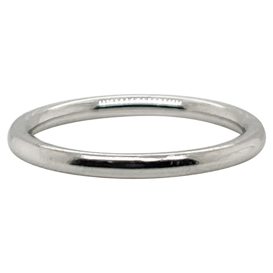 Tiffany & Co. Platinum Stackable Band Ring For Sale