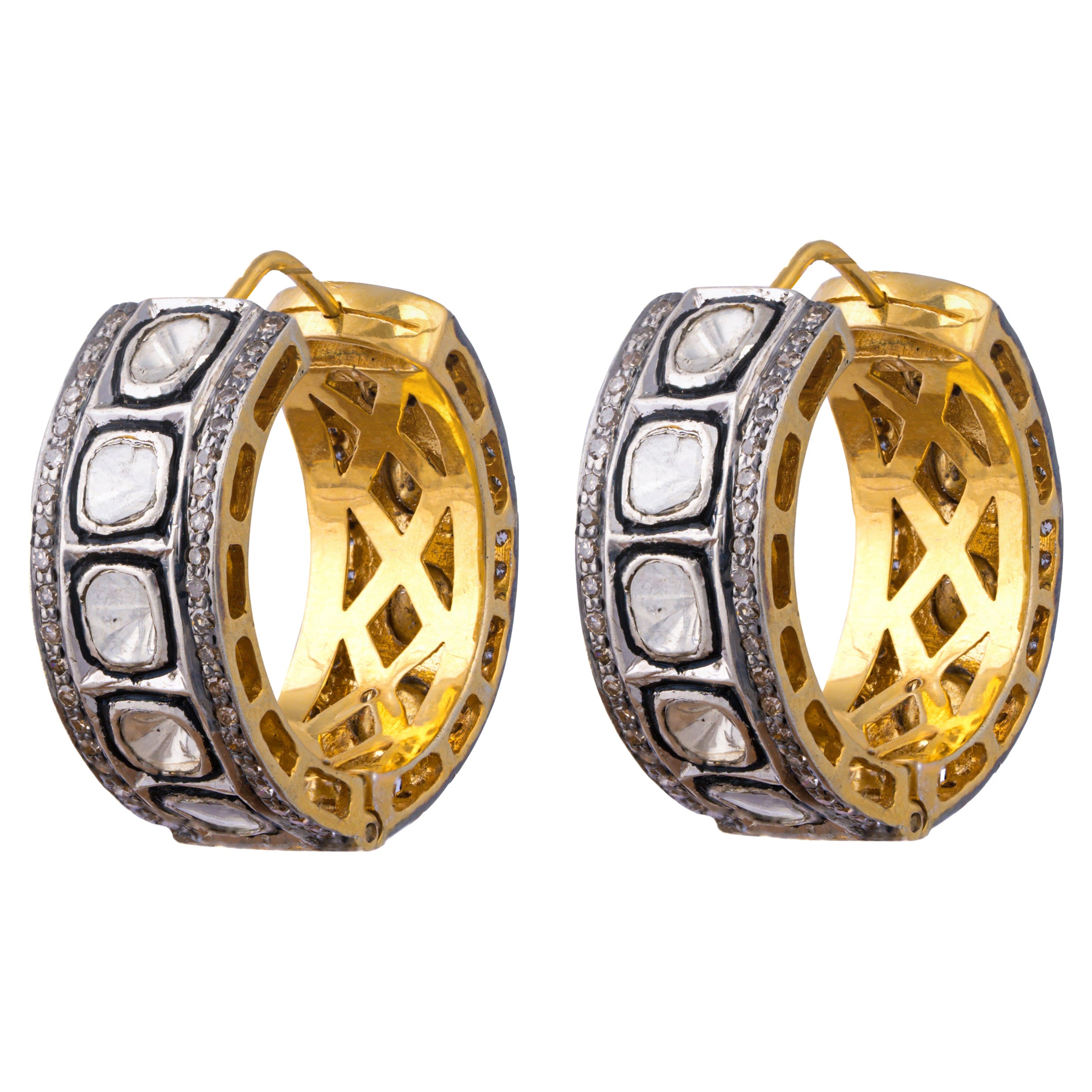 Au Tiffany and Co. 18K Yellow Gold 925 Sterling Silver Large X