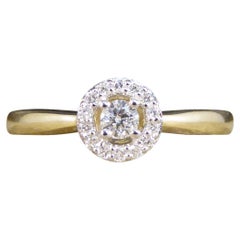 Contemporary Diamond Target Ring in 9ct Yellow Gold