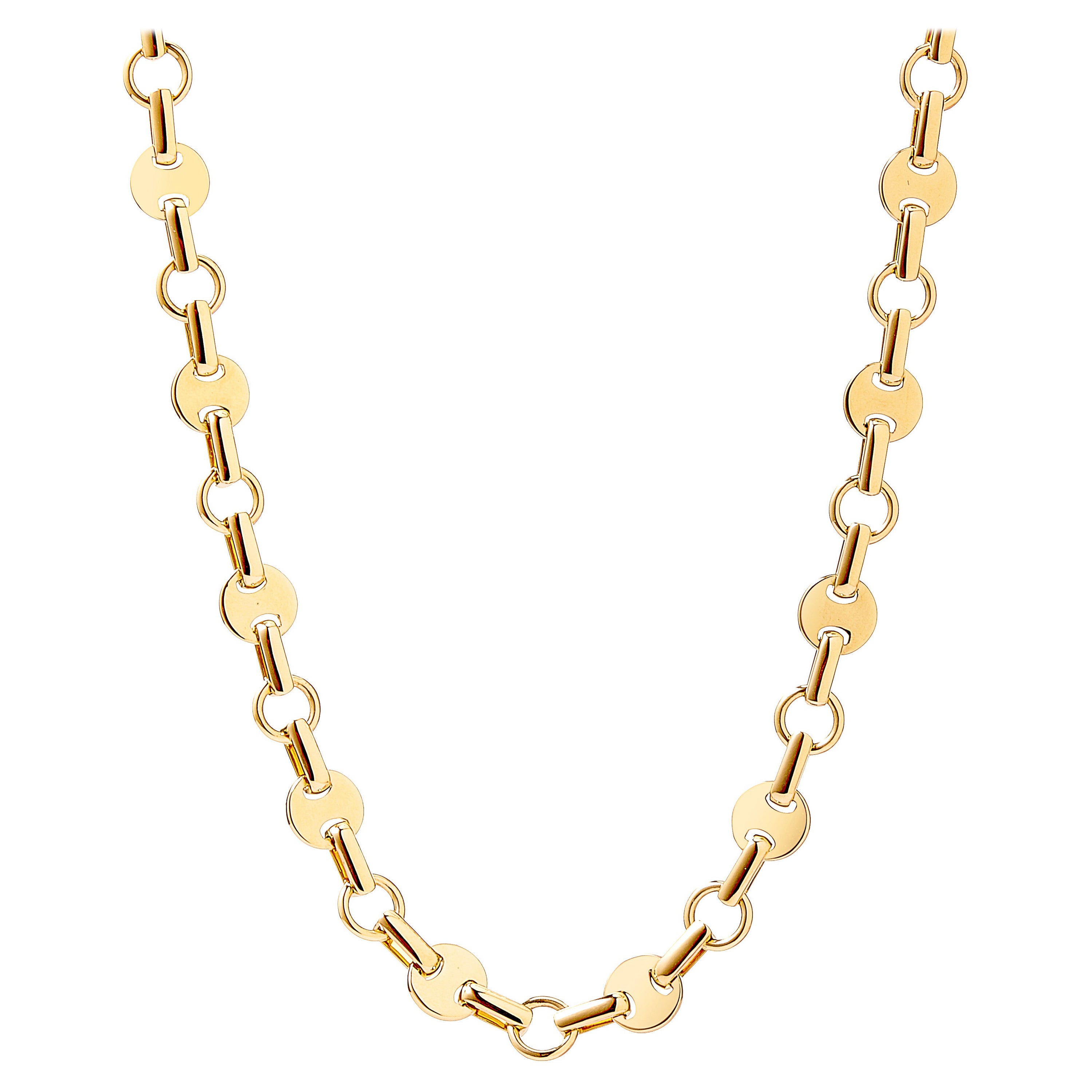 Syna 18 Karat Yellow Gold Geometrix Necklace For Sale