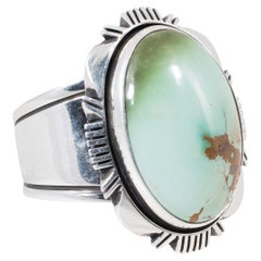 Retro Navajo Cerrillos Turquoise Ring