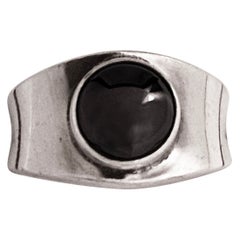 Vintage Georg Jensen Hematite Sterling Hematite Ring