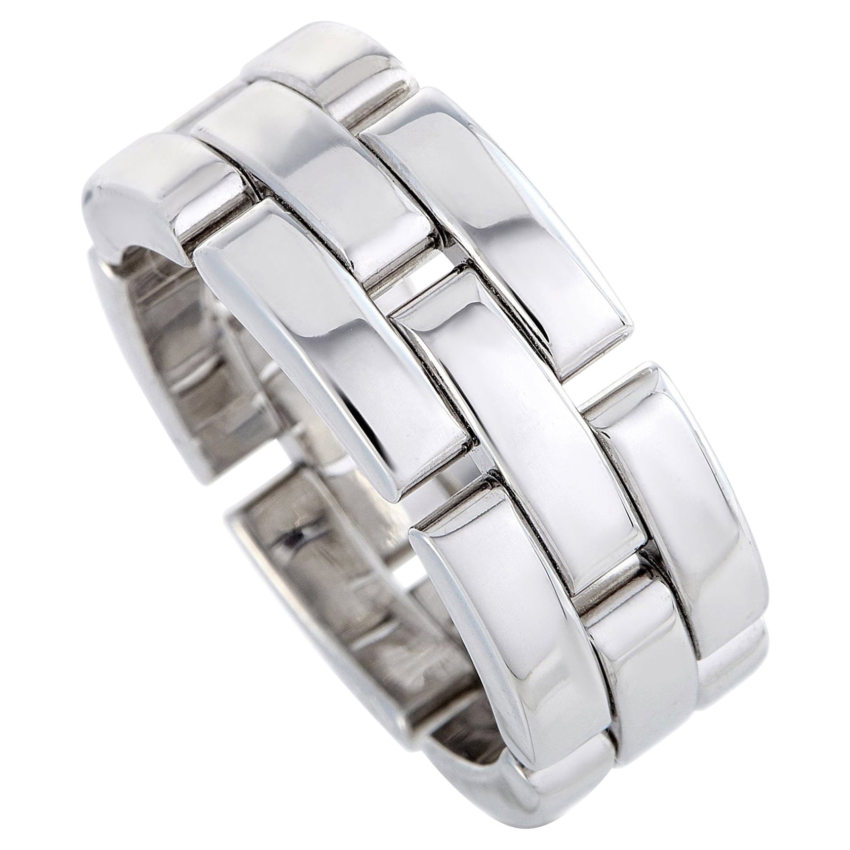 Cartier Maillon Panthère 18 Karat White Gold Band Ring