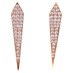 0.80 Carat Diamond Earrings 14 Karat Rose Gold