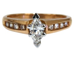.40ct Natural Marquise Diamonds Accent Ring 14kt