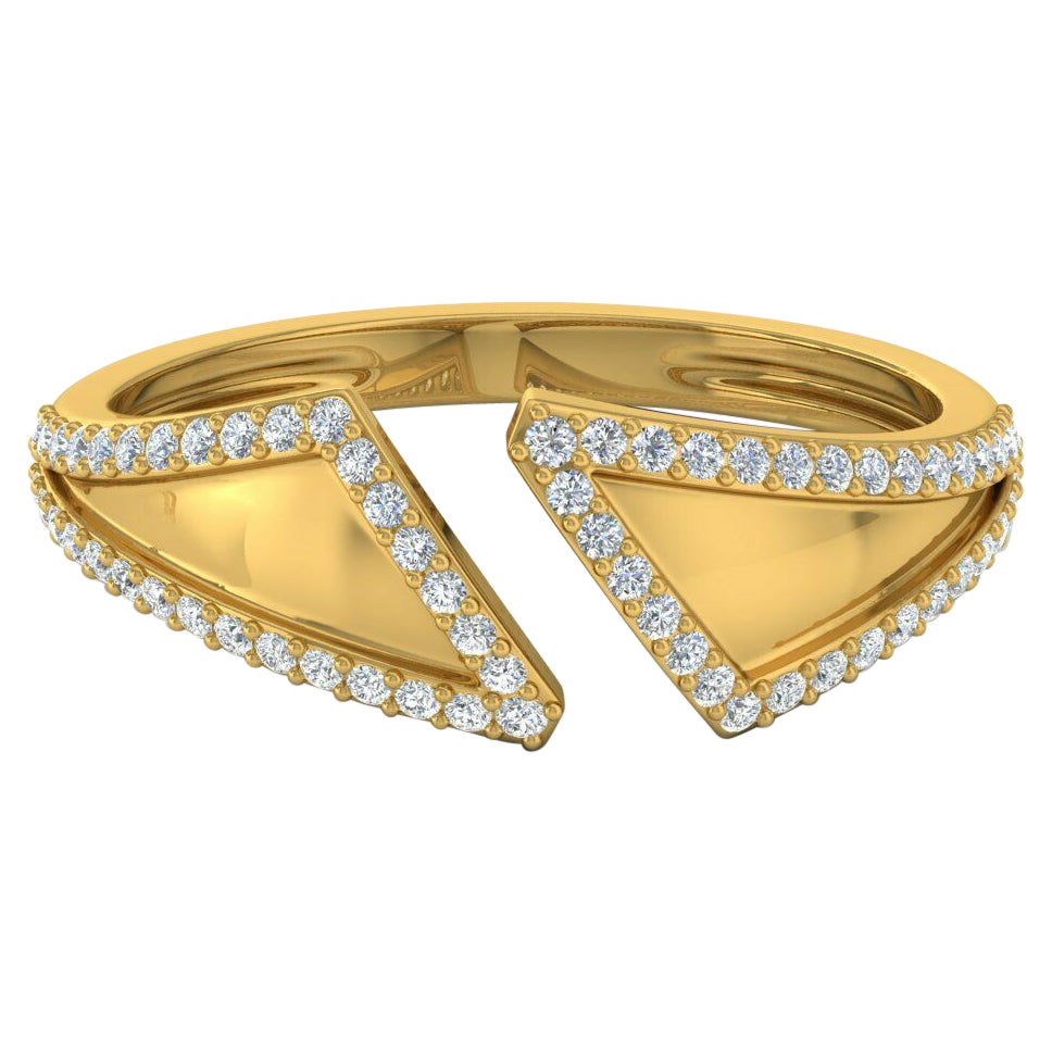 1.30 Carat 14 Karat Gold Sunrise Diamond Ring For Sale