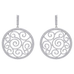 18K White Gold Diamond Earrings