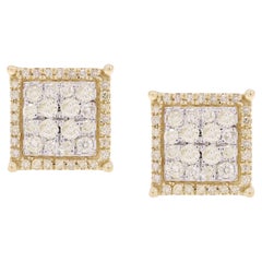 14K White Gold Diamond Earrings