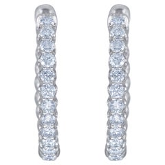 14K White Gold Diamond Earrings