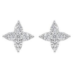 14K White Gold Diamond Earrings